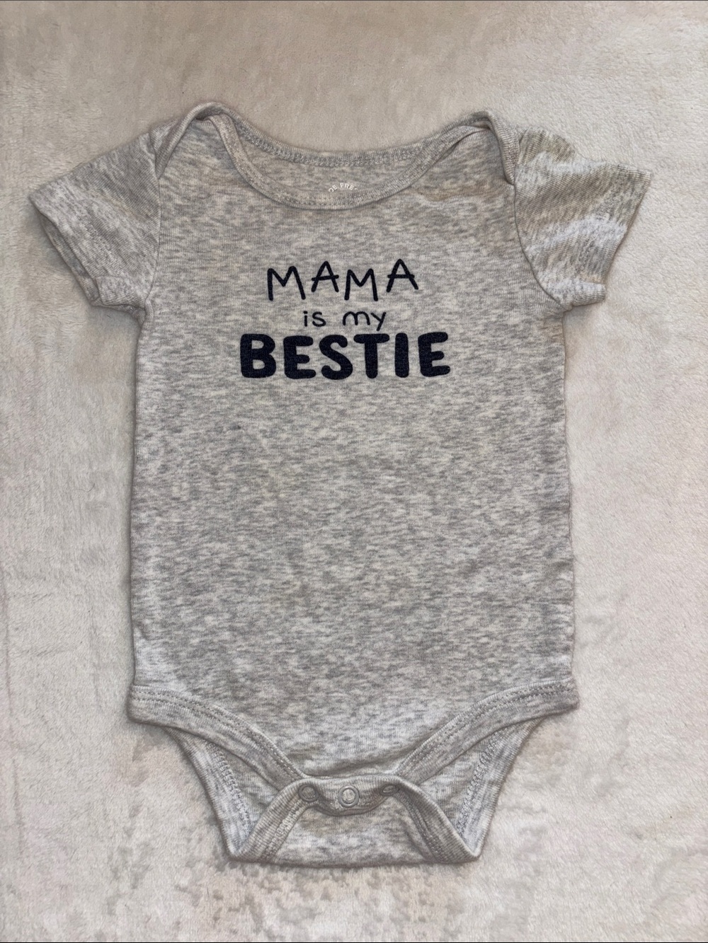 (3 for $10) Joe fresh gray 'Mama is My Bestie' Baby One-Piece Bodysuit gender